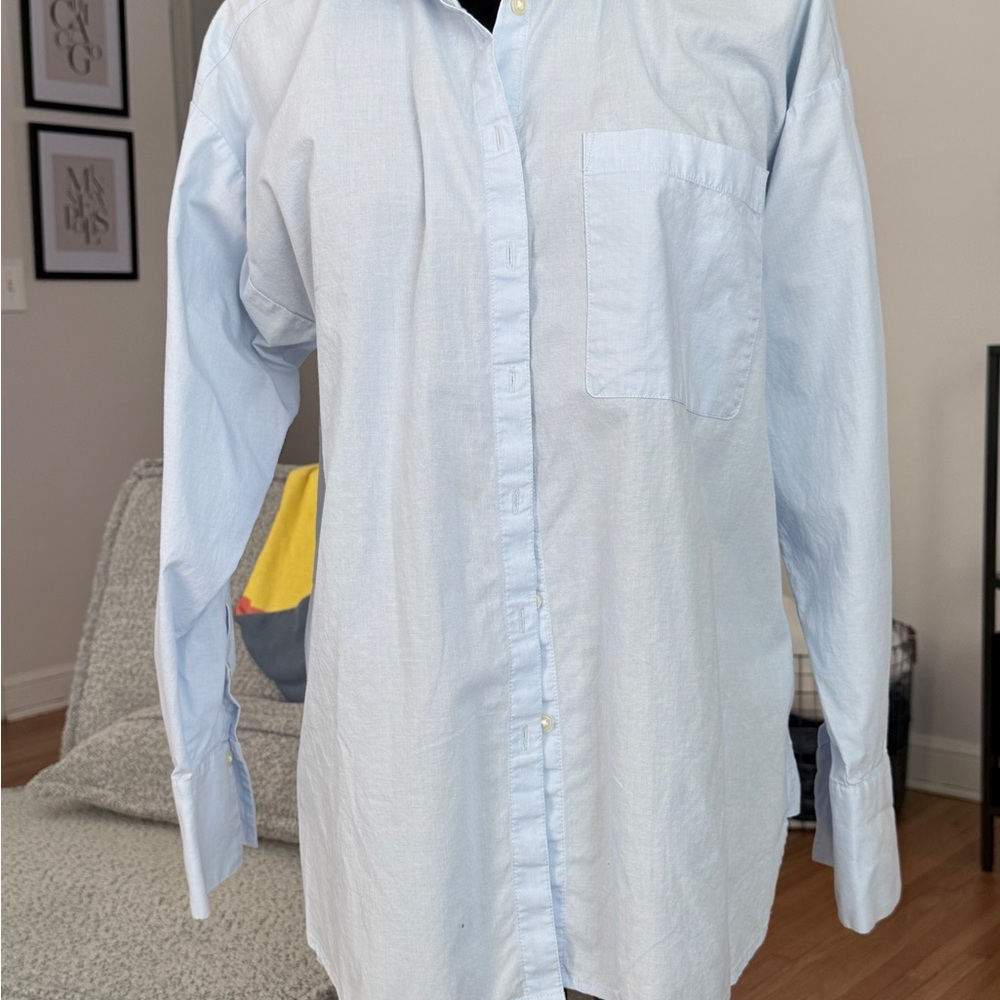 LOFT Light Blue Tunic Shirt